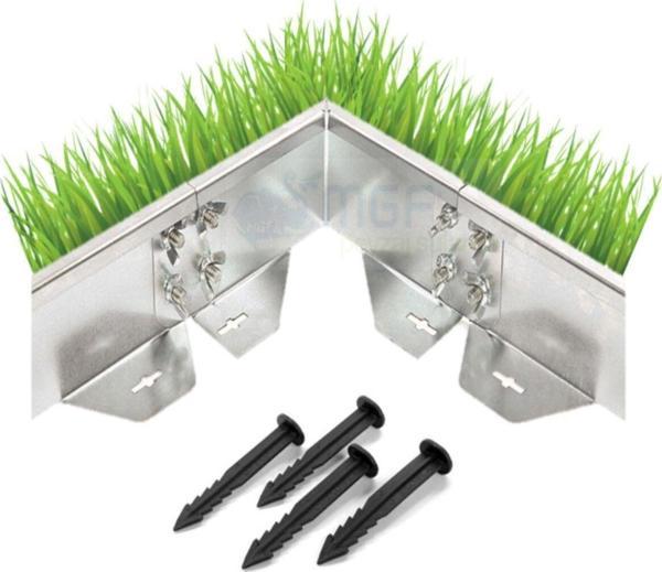 Mgf 10mt. (2mtX5adet) Sert Düz Galvaniz Metal Çim Toprak Taş Ayırıcı Ayraç Separatör Sınırlayıcı - Image 1