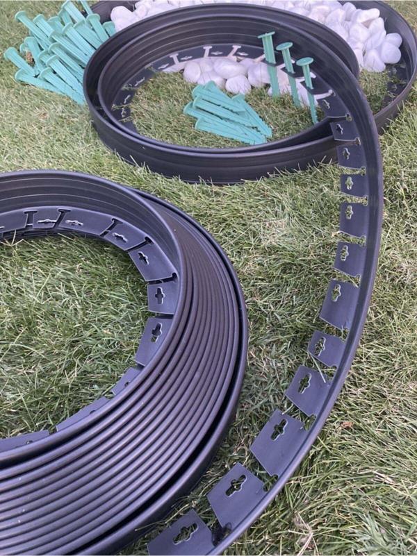 Çim Ayırıcı 15 Metre Peyzaj Sınırlayıcı Toprak Ayıracı Siyah Renkli Çim Şekillendirici - Image 1