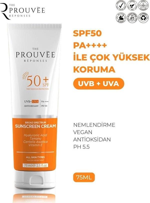 The Prouvée Réponses Yüz ve Vücut Güneş Kremi SPF50+ 75 ml - Eski Ambalaj - Image 1