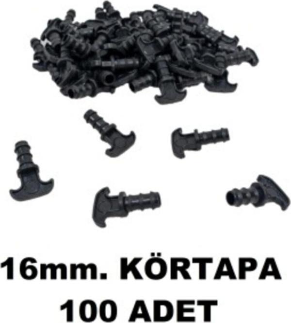 Mgf 16mm. X 100 Adet Kör Tapa Damlama Sulama Hortumu Ek Parçaları Sonlandırıcı - Image 1