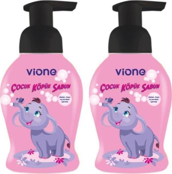 vione 2 Adet Kız Çocuk Köpük Sabun 250 Ml - Image 1