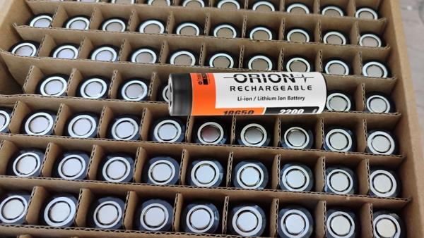 100 Adet Orion 2200 mAh Li-ion Şarjlı Pil - Image 1
