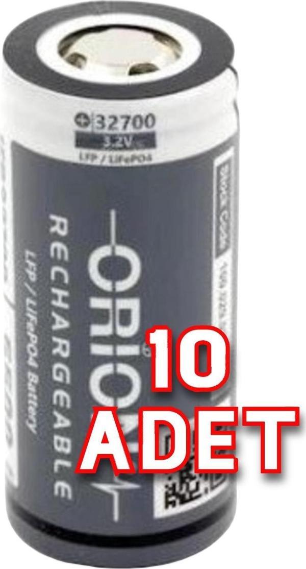 10 Adet Orion IFR32700 3.2V 6000mAh LiFePO Pil - Image 1