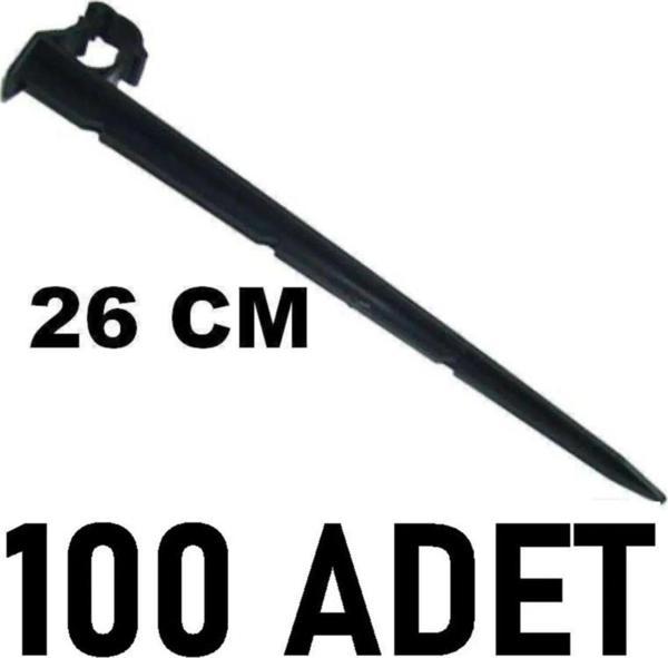 Mgf 100 Adet X Klipsli 26cm. 16-20mm. Damla Sulama Kazığı Parçası Aparatı Damlama Borusu Hortumu - Image 1