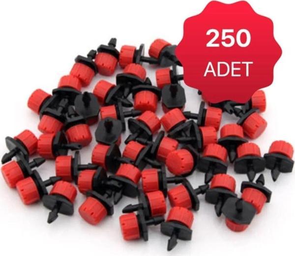 Damlama Sulama Debi Aylı Küçük Meme Kırmızı Damlatıcı 250 Adet - Image 1
