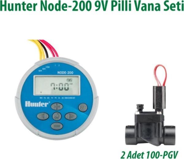 NODE-200 1 İstasyonlu Pilli Kontrol Ünitesi 9V. Ve 2 Adet 100PGV Vana Seti - Image 1