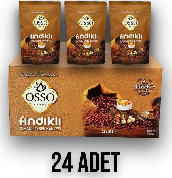 Osso 24'lü Fındıklı Osmanlı Dibek Kahvesi(24X200=4800gr) - Image 1