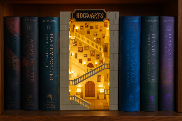Hogwarts Merdiven Kitaplık Dekoru - Harry Potter - Image 1