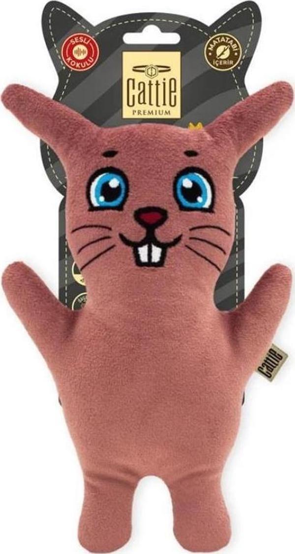 CATTİE MATATABİ İÇERİKLİ KEDİ OYUNCAĞI PELUŞ TAVŞAN 20CM - Image 1