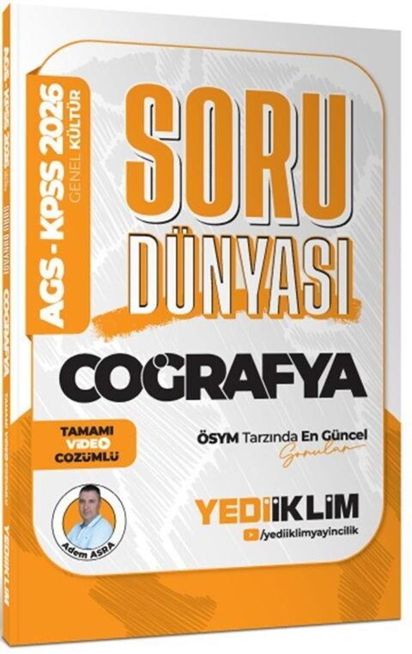 2026 KPSS AGS Coğrafya Tamamı Video Çözümlü Soru Dünyası Yediiklim Yayınları - Yediiklim Yayınları - Image 1