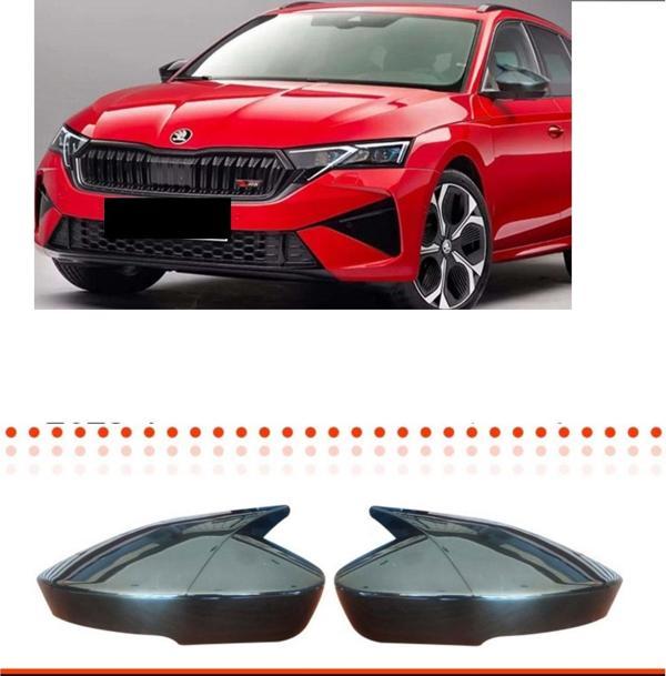 Skoda Octavia Batman Yarasa Ayna Kapağı Piano Black / 2025 ve üzeri - Image 1