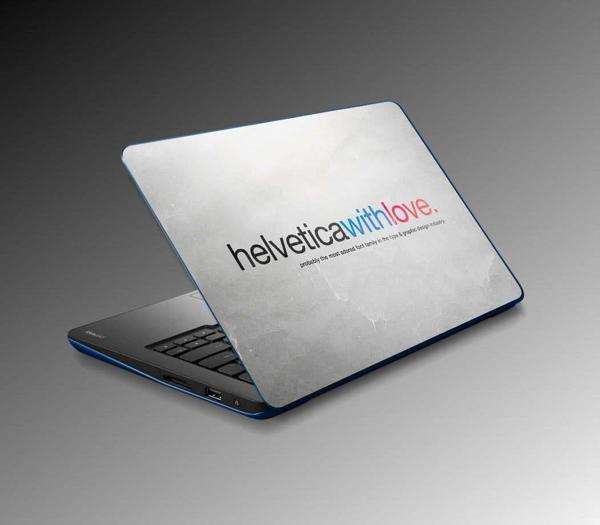 Laptop Sticker Notebook Pc Kaplama Etiketi Helvetica With - Image 1