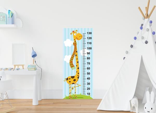 Çocuk Odası Bebek Odası Boy Ölçer Boy Cetveli Sticker Uzun Zürafa - Image 1