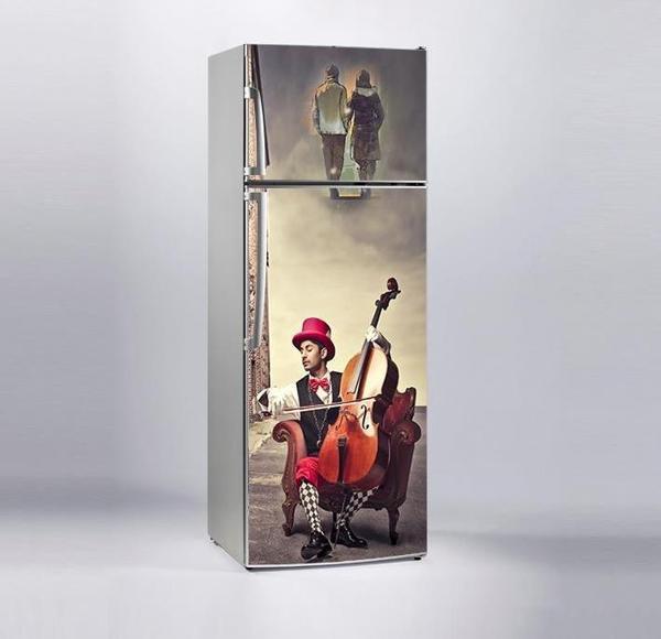 Buzdolabı Sticker Kaplama Dolap Kaplama Etiketi Kemancı - Image 1