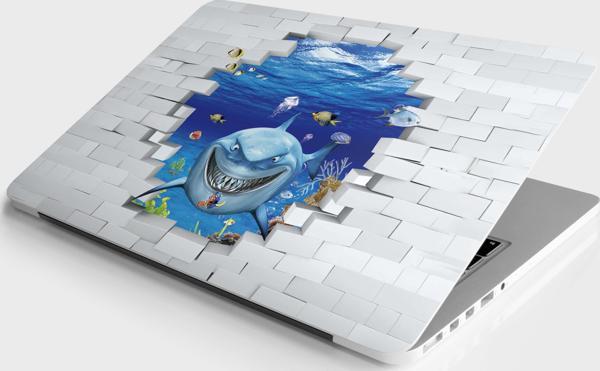Laptop Sticker Notebook Pc Kaplama Etiketi Köpekbalığı - Image 1