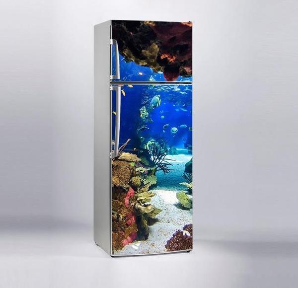 Buzdolabı Sticker Kaplama Dolap Kaplama Etiketi Su Altı Deniz - Image 1