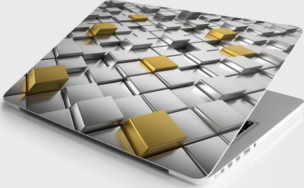 Laptop Sticker Notebook Pc Kaplama Etiketi Metal 3D - Image 1
