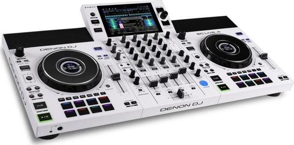 DENON SC Live 4 | 4-Deck Standalone DJ kontrolcü, 7" Dokunmatik Ekran, Dahili Hoparlörler ve WI-FI - Beyaz - Image 1