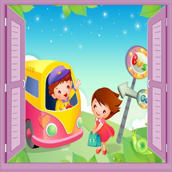 Çocuk Odası Bebek Odası Pencere Poster Duvar Kağıdı Servis - Image 1