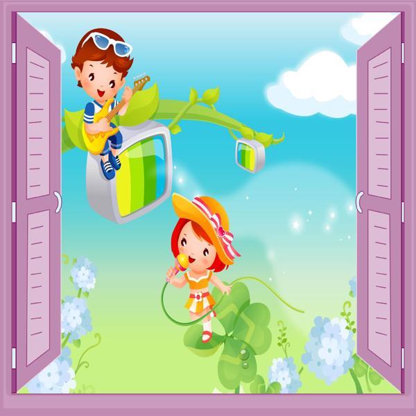 Çocuk Odası Bebek Odası Pencere Poster Duvar Kağıdı Şarkıcı - Image 1