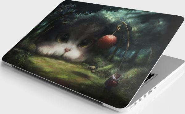 Laptop Sticker Notebook Pc Kaplama Etiketi Painting Cats - Image 1