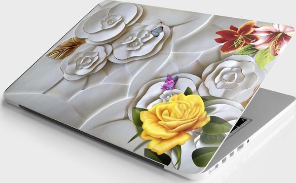 Laptop Sticker Notebook Pc Kaplama Etiketi Pasta Gülü - Image 1