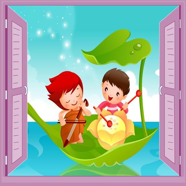 Çocuk Odası Bebek Odası Pencere Poster Duvar Kağıdı Yaprak - Image 1