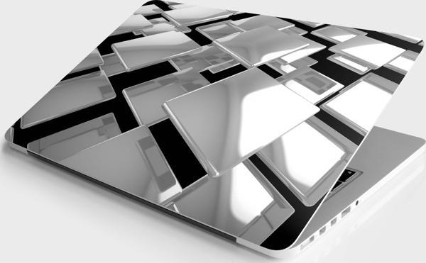 Laptop Sticker Notebook Pc Kaplama Etiketi 3D Kareler - Image 1