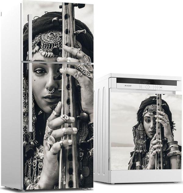 Buzdolabı ve Bulaşık Makinası Beyaz Eşya Sticker Kaplama Çingene Kız - Image 1