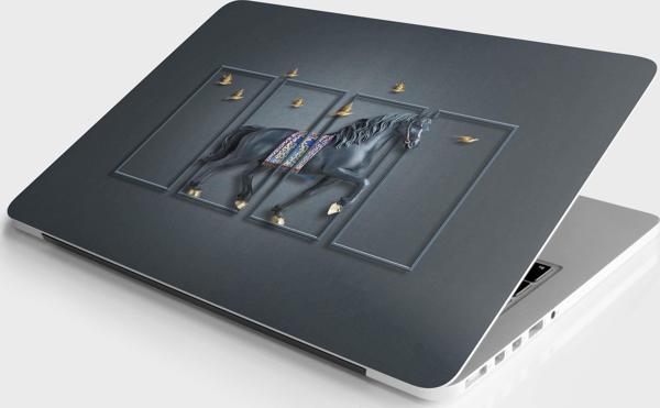 Laptop Sticker Notebook Pc Kaplama Etiketi Pencere Siyah At - Image 1