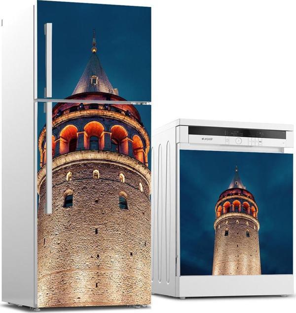 Buzdolabı ve Bulaşık Makinası Beyaz Eşya Sticker Kaplama Galata Kulesi - Image 1