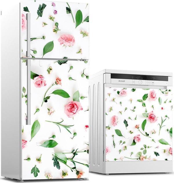 Buzdolabı ve Bulaşık Makinası Beyaz Eşya Sticker Kaplama Güller - Image 1