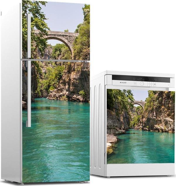 Buzdolabı ve Bulaşık Makinası Beyaz Eşya Sticker Kaplama Köprü Akarsu - Image 1