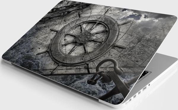 Laptop Sticker Notebook Pc Kaplama Etiketi Siyah Denizci - Image 1