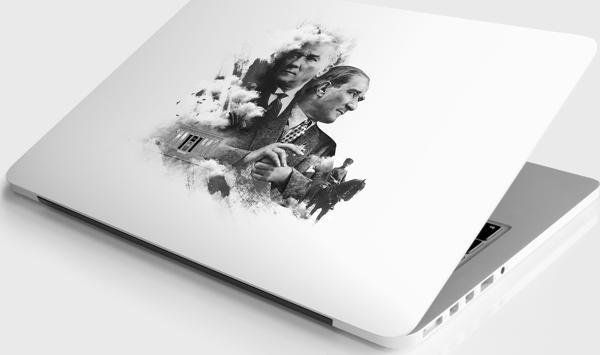 Laptop Sticker Notebook Pc Kaplama Etiketi Atatürk Kolaj - Image 1