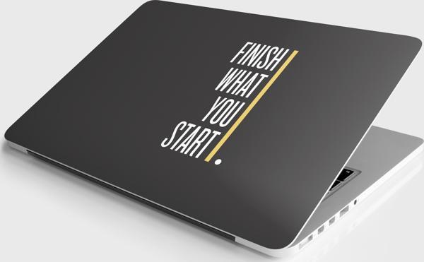 Laptop Sticker Notebook Pc Kaplama Etiketi Başladığın İşi Bitir - Image 1