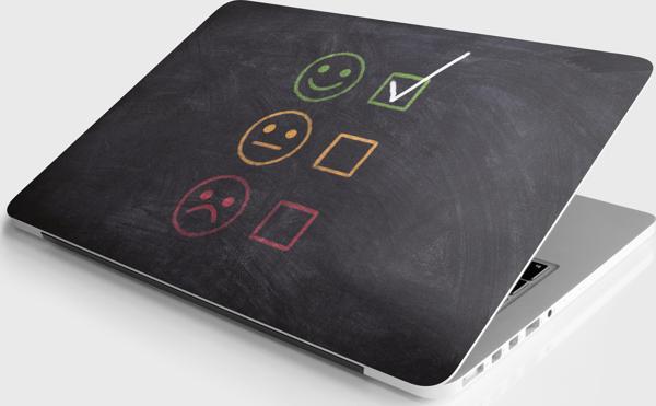 Laptop Sticker Notebook Pc Kaplama Etiketi Smiley - Image 1