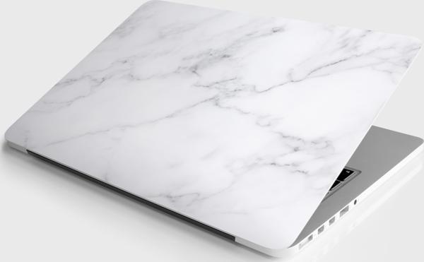 Laptop Sticker Notebook Pc Kaplama Etiketi Beyaz Mermer - Image 1