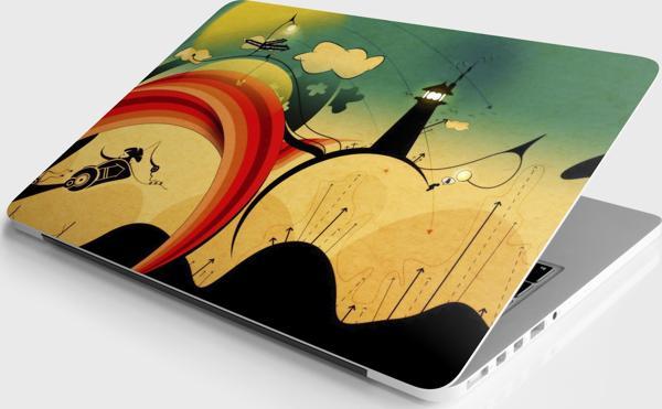 Laptop Sticker Notebook Pc Kaplama Etiketi Soyut Manzara - Image 1