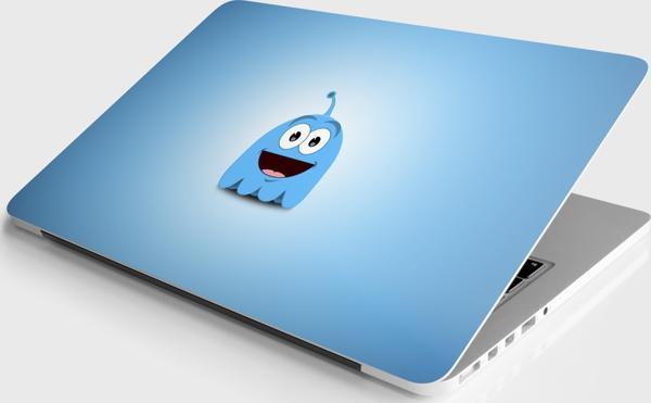 Laptop Sticker Notebook Pc Kaplama Etiketi Blue Funny - Image 1