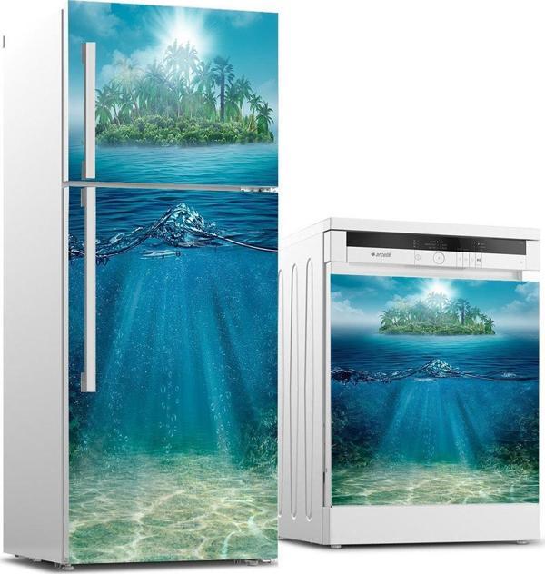 Buzdolabı ve Bulaşık Makinası Beyaz Eşya Sticker Kaplama Su Altı Ada - Image 1