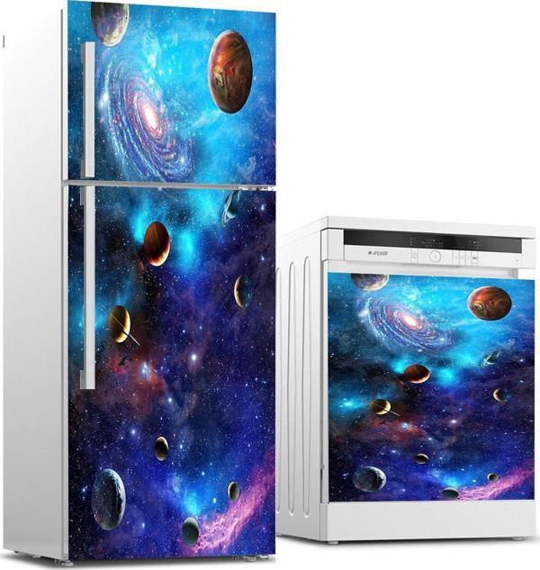 Buzdolabı ve Bulaşık Makinası Beyaz Eşya Sticker Kaplama Uzay - Image 1