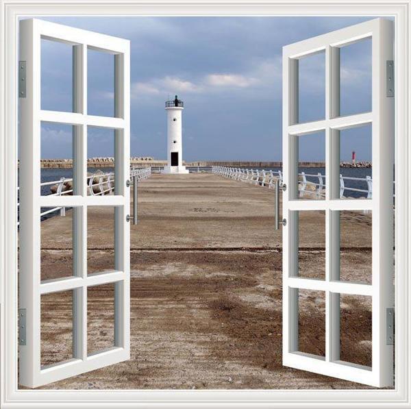 Pencere Poster Duvar Kağıdı Fener Yapışkanlı Sticker - Image 1