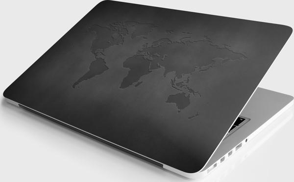 Laptop Sticker Notebook Pc Kaplama Etiketi Dünya Haritası - Image 1