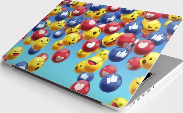 Laptop Sticker Notebook Pc Kaplama Etiketi Emojiler - Image 1