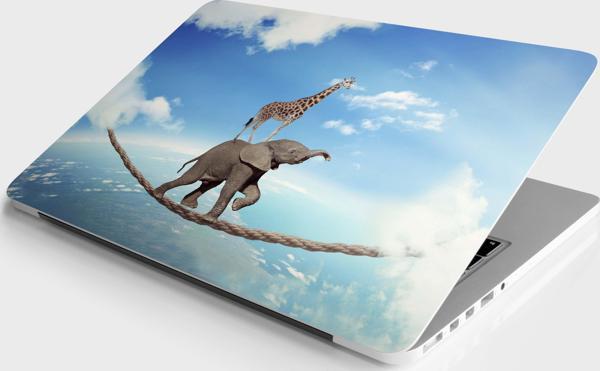 Laptop Sticker Notebook Pc Kaplama Etiketi Fil Zürafa - Image 1