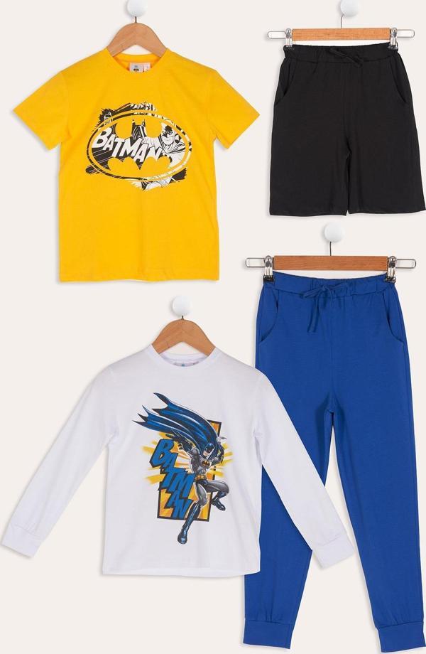 4'lü Batman Baskılı Siyah Tshirt Şort Pantolon Takım - Image 1