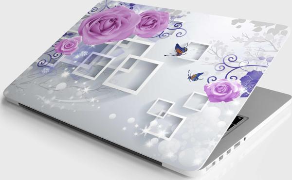 Laptop Sticker Notebook Pc Kaplama Etiketi Gül Kare - Image 1