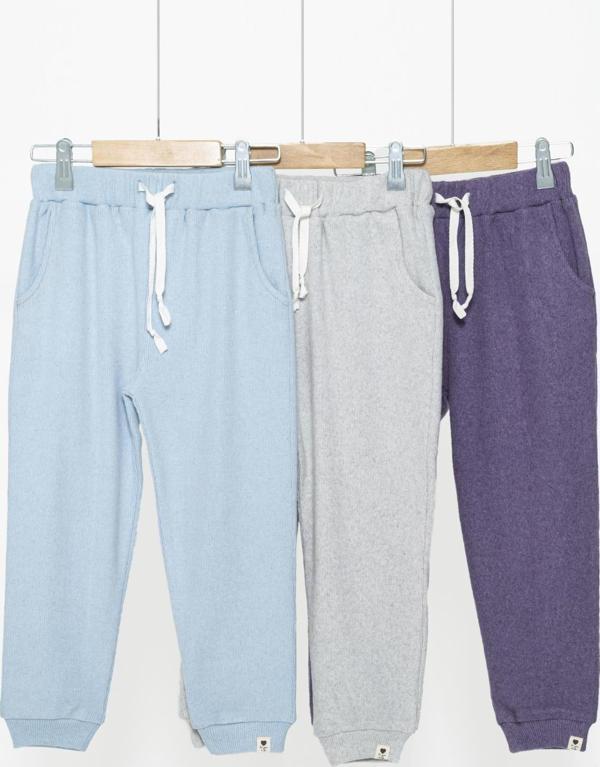 3'lü Mavi Gri Mor Cepli Jogger Set - Image 1