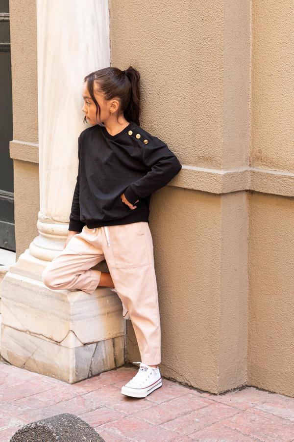 2'li Omuz Düğmeli Taş Gabardin Pantolon Takım - Image 1